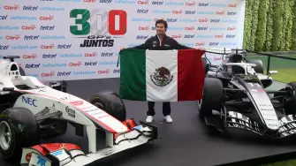 El piloto mexicano, Sergio "Checo" Pérez, se alista para correr en el Gran Premio de Fórmula 1 de la Ciudad de México.