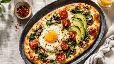 Pizza y huevo