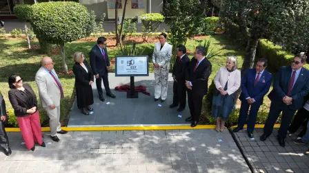 La secretaria de Turismo, Josefina Rodríguez Zamora, participó en la celebración de los 50 años de la Escuela de Turismo del Instituto Nacional Politécnico.