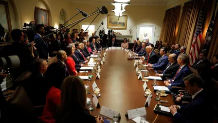 Reunión de gabinete de Donald Trump en la Casa Blanca.