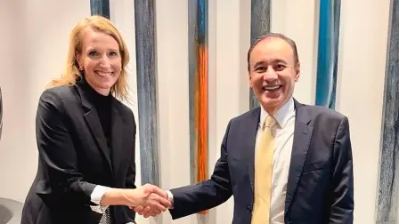 El gobernador de Sonora, Alfonso Durazo, se reunió con Jennifer Barrera, presidenta de la Cámara de Comercio de California.