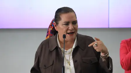 Guadalupe Taddei, consejera presidenta del Instituto Nacional Electoral, dio a conocer los avances de los cómputos tras la jornada electoral extraordinaria del Poder Judicial.
