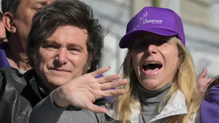 El presidente argentino Javier Milei y su hermana, Karina Milei.