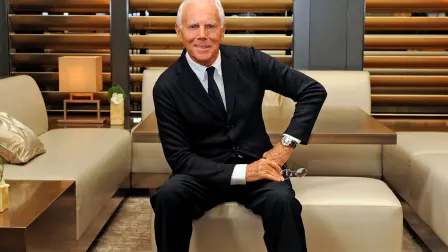 Giorgio Armani, en la Semana de la Moda de Milán, en 2015.