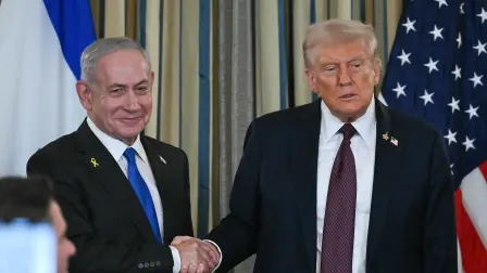 Benjamin Netanyahu, primer ministro de Israel y Donald Trump, presidente de Estados Unidos.