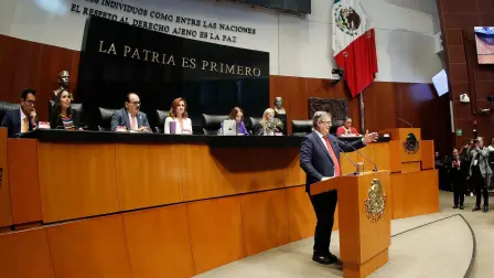 Comparecencia del secretario de Economía, Marcelo Ebrard, ante el Senado de la República.
