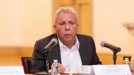 Marco Antonio García Ayala, líder de la Federación de Sindicatos de Trabajadores al Servicio del Estado (FSTSE). Foto EE: María del Pilar Martínez