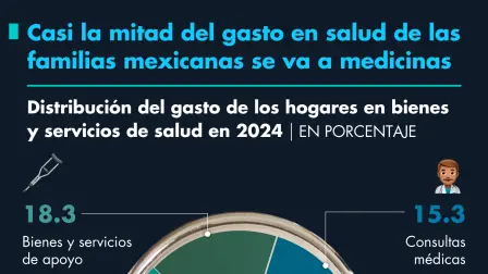 En el desglose por rubro, se observó que el desembolso más grande de los hogares es en medicamentos.