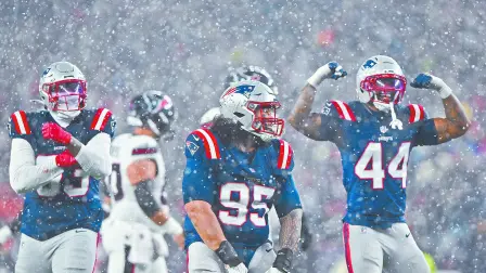 La defensa de los  New England Patriots.