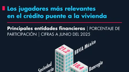 Los jugadores más relevantes en el crédito puente a la vivienda.