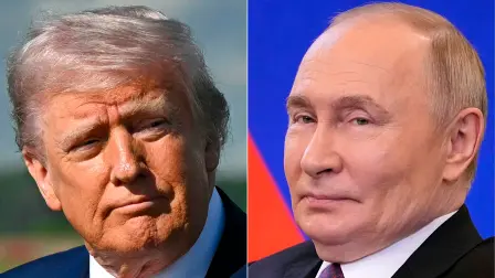 Donald Trump, presidente de Estados Unidos y el mandatario ruso, Vladimir Putin.