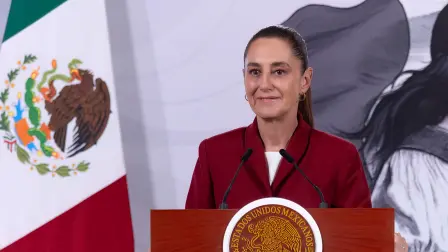 Claudia Sheinbaum, presidenta de México, ofrece su conferencia matutina de este martes 17 de marzo de 2026 en Palacio Nacional.