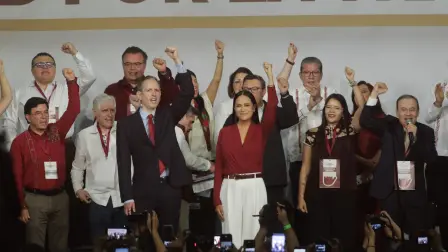 Ariadna Montiel durante el VIII Consejo Nacional Extraordinario de Morena.