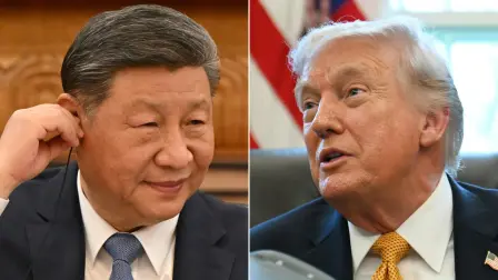 El presidente de China, Xi Jinping y el presidente de Estados Unidos, Donald Trump.
