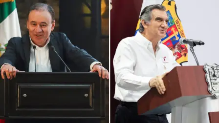 Alfonso Durazo, gobernador de Sonora y Américo Villareal, gobernador de Tamaulipas.