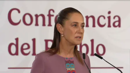 La presidenta Claudia Sheinbaum Pardo durante la conferencia matutina del miércoles 24 de junio de 2026 en Palacio Nacional. Foto: Especial