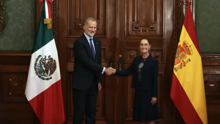 La presidenta de México, Claudia Sheinbaum, se reunió con el rey Felipe VI de España en Palacio Nacional.