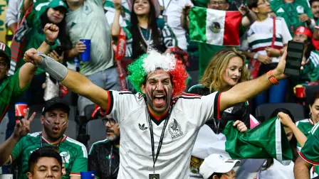 Aficionado de la Selección Mexicana de Futbol en Estadio Azteca, en el Mundial 2026.