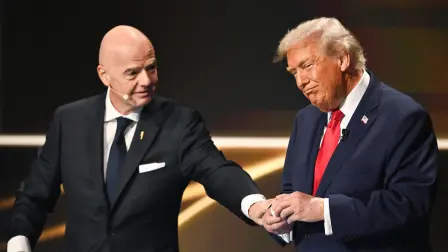 El presidente de la FIFA, Gianni Infantino, y el presidente de Estados Unidos, Donald Trump.