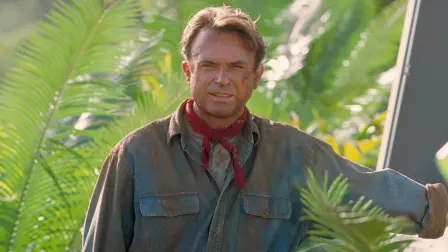 Interpretando al doctor Alan Gran en Jurassic Park.