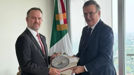 El secretario de Economía, Marcelo Ebrard, y el representante comercial de los Estados Unidos, Jamieson Greer.