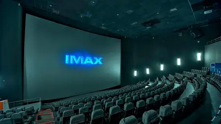 Pantalla IMAX en el cine.
