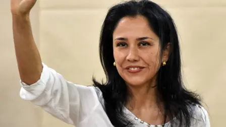 Nadine Heredia durante las elecciones generales del 10 de abril de 2016.