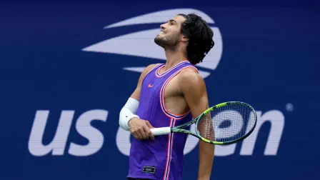 Tennis - U.S. Open - Flushing Meadows, New York, United States - August 25, 2026 Spain's Carlos Alcaraz reacts during his mixed doubles round of 16 match with Serena Williams of the U.S. against Britain's Lloyd Glasspool and New Zealand's Erin Routliffe IMAGN IMAGES via Reuters/Mike Frey