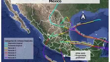 Registro histórico de huracanes categoría 5 que han impactado México.