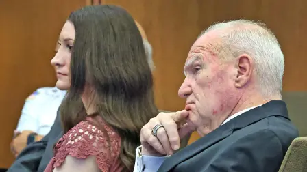 (L/R) Lindsay Clancy and her attorney, Kevin Reddington, attend a status hearing for the Clancy case at the Plymouth County Superior Court in Plymouth, Massachusetts on September 29, 2026. Lindsay Clancy is appearing in court for the first time since the judge declared a mistrial on September 4, after a jury was unable to reach a unanimous verdict in the high-profile case of Clancy, an American woman who killed her three young children. (Photo by Greg Derr / POOL / AFP)