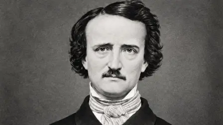 Retrato victoriano de Edgar Allan Poe.