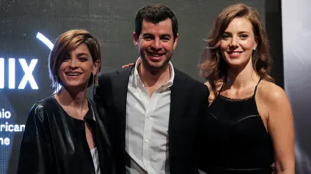 CIUDAD DE MÃ‰XICO, 09OCTUBRE2017.- La actriz Irene Azuela; Rodrigo PeÃ±afiel, presidente de Cinema 23, y la actriz Johana Murillo durante la conferencia de prensa para anunciar la ediciÃ³n 2017 del Premio Iberoamericano de Cine FÃ©nix en el Museo Franz Mayer. Durante la presentaciÃ³n se anunciÃ³ que en esta ocasiÃ³n por primera vez serÃ¡n galardonas las series y anuncio las categorÃas en que participan, asÃ como a los respectivos nominados.FOTO: GALO CAÃ‘AS /CUARTOSCURO.COM