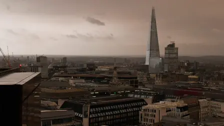 Imágenes espectaculares  del Cielo rojo en Reino Unido por el huracán Ophelia. Foto: AFP