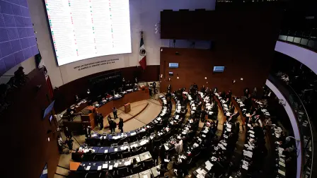 PLENO DEL SENADO, DURANTE LA DISCUSION DE LA LEY DE SEGURIDAD INTERIOR. FOTO: ZULLEYKA HOYO