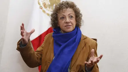 ENTREVISTA JACQUELINE PESCHARD . FOTO :HUGO SALAZAR / EL ECONOMISTA .