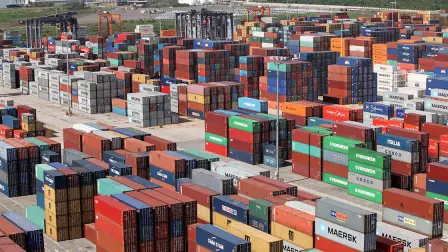 MEXICO 1 DE AGOSTO DE 2013, EN LA TERMINAL PORTUARIA DE CONTENEDORES EN LAZARO CARDENAS, MICHOACAN.  EN EL PACIFICO MEXICANO. - MEXICO 1 DE AGOSTO DE 2013, EN LA TERMINAL PORTUARIA DE CONTENEDORES EN LAZARO CARDENAS, MICHOACAN.  EN EL PACIFICO MEXICANO.