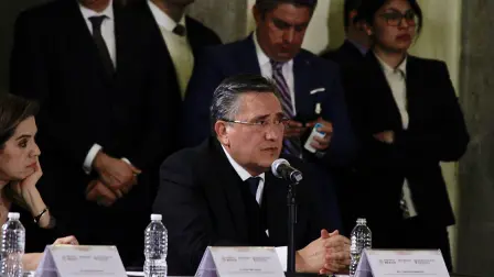 90124142. México, 24 Ene 2019 (Notimex-Javier Lira).- A la apertura de la sesión extraordinaria del Consejo Nacional de Seguridad Pública, asistió el titular de la Comisión Nacional de los Derechos Humanos, Luis Raúl González Pérez.NOTIMEX/FOTO/JAVIER LIRA/JLO/POL/