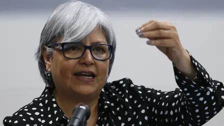 CIUDAD DE MEXICO, 09 DE ABRIL DE 2019.- EN CONFERENCIA DE PRENSA, ENCABEZADA POR LA SECRETARIA DE ECONOMIA, GRACIELA MARQUEZ, SE ANUNCIARON LOS AVANCES DE LA NEGOCIACION EN LA RENOVACION DEL ACUERDO DE SUSPENCION MEXICO-ESTADOS UNIDOS EN EL TEMA DEL JITOMATE, LA ACOMPAÃ‘ARON EL SUBSECRETARIO DE AGRICULTURA, MIGUEL WINDER Y MARIO ROBLES, REPRESENTANTE DE PRODUCTORES DE JITOMATE.EN LA IMAGEN, GRACIELA MARQUEZ.FOTO: DANIEL SANCHEZ