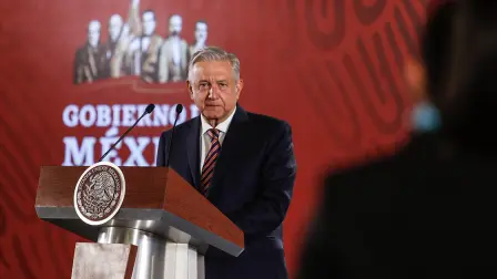 90507002. México, 7 May 2019 (Notimex- Jessica Espinosa).- El Semáforo de Alerta Volcánica del Popocatépetl se se reducirá a partir de este martes a su fase preventiva, con base en la propuesta de los técnicos especialistas en esta materia, dio a conocer el presidente de la República, Andrés Manuel López Obrador, en su conferencia de prensa matutina. NOTIMEX/FOTO/JESSICA ESPINOSA/JES/POL/4TAT/