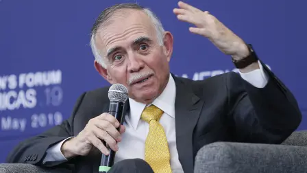 CIUDAD DE MEXICO, ALFONSO ROMO, JEFE DE LA OFICINA DE PRESIDENCIA DURANTE SU PARTICIPACI”N EN EL WOMENS FORUM 2019.FOTO: DANIEL SANCHEZ