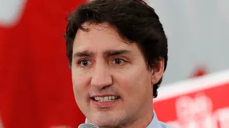 Liberal leader and Canadian Prime Minister Justin Trudeau takes part in a rally as he campaigns for the upcoming election,, in Vaughan, Ontario