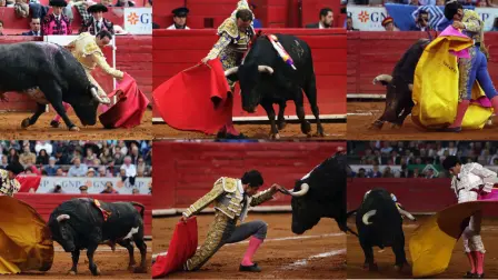 Enrique Ponce, Antonio Ferrera, Morante de la Puebla, José Mauricio, Joselito y Luis David Adame. Fotos EE: Eric Lugo