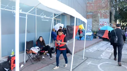 Contin�a la huelga convocada por integrantes del SUTNOTIMEX