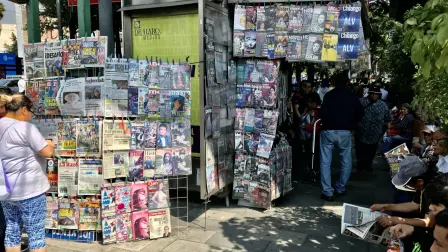 Puesto de periódicos y revistas en la colonia Del Valle, en la Ciudad de México. Foto EE: JSG