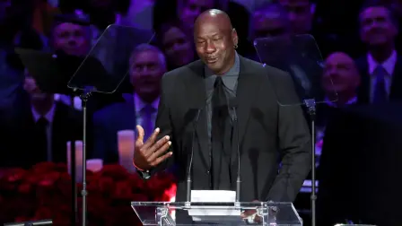 FILE PHOTO: Public memorial for NBA great Kobe Bryant, his daughter Gianna and seven others killed in a helicopter crash on January 26, at the Staples Center in Los Angeles, California