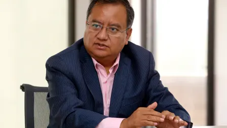 Eduardo Santillán Pérez candidato de Morena y el PT por la Alcaldía de Álvaro Obregón. Foto EE: Fernando Villa del Ángel