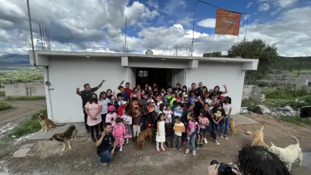 Inauguración del centro comunitario de Utopía AC en la colonia Escalerillas, en Chimalhuacán, el 1 de septiembre de 2022. Foto EE: JSG