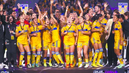 Tigres Femenil son Campeonas de la Apertura 2022 al vencer a America Femenil 3 goles por 0 global.