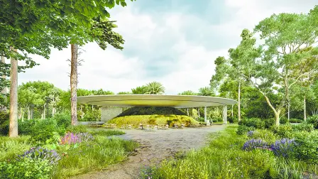 La elaboración del anteproyecto para el Jardín Escénico fue la del arquitecto Isaac Michan Daniel