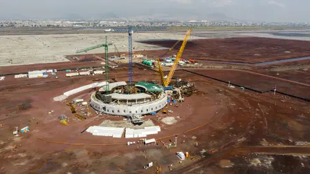 Imagen de las obras del cancelado aeropuerto en Texcoco, Estado de México. Foto: Archivo EE